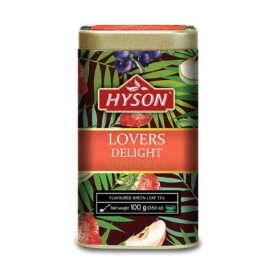 Prémiový cejlónsky sypaný zelený čaj ochutený 100g v plechovke HYSON Lovers Delight