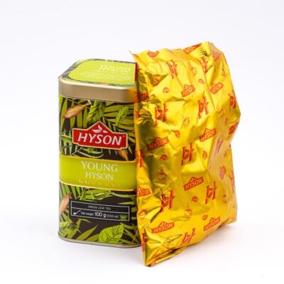 Prémiový cejlónsky sypaný zelený čaj 100g v plechovke HYSON Young Hyson