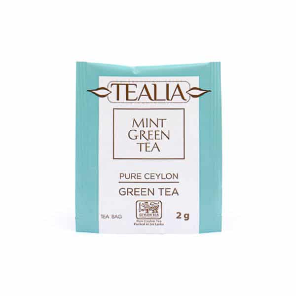 Porciovaný zelený čaj s mätou TEALIA Mint Green Tea