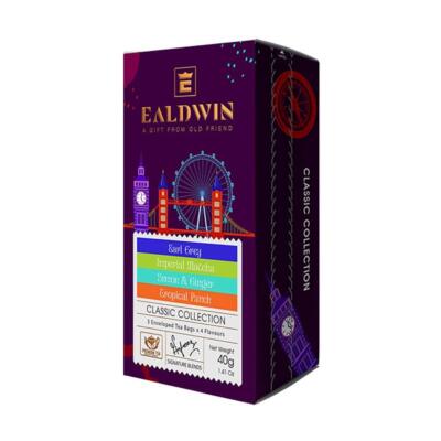 Ealdwin Regular (Classic) Collection, 4 rôzne príchute klasického čaju po 5 vrecúškach (spolu 20 porcii)