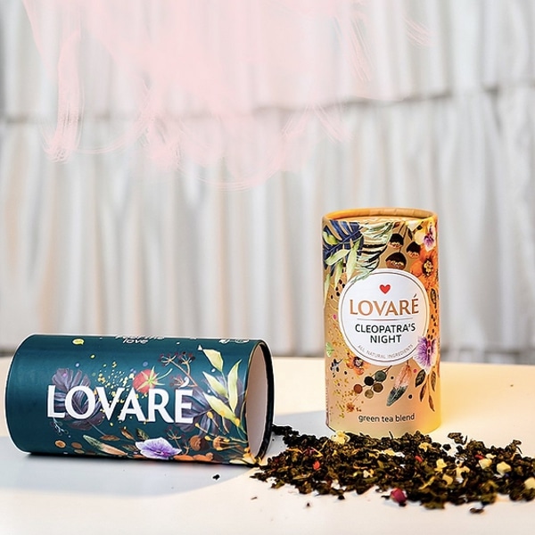 Prémiový sypaný zelený čaj ochutený LOVARÉ Cleopatras NIght 80g