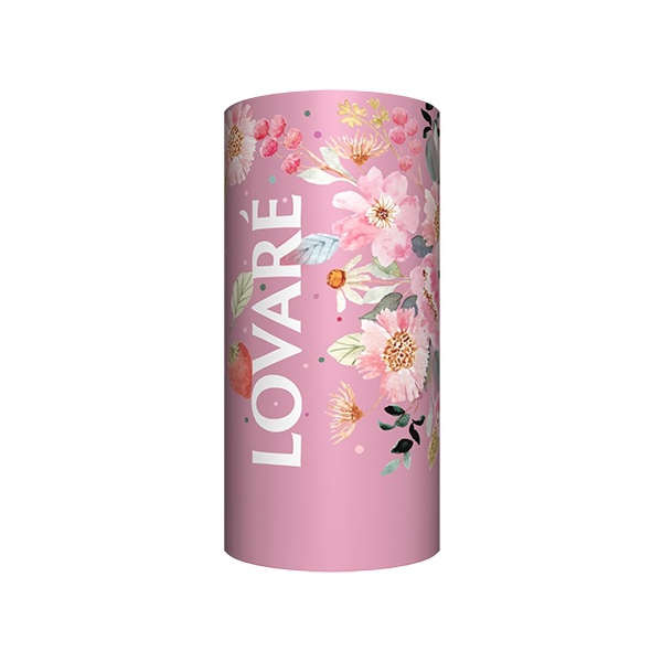 Zelený ochutený sypaný čaj Lovaré Strawberry Marshmallow, 80g