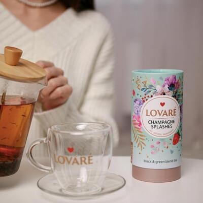 Prémiový sypaný čaj LOVARÉ Champagne Splashes 80g