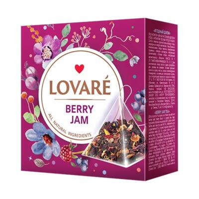 LOVARÉ Berry Jam, bylinkový čaj s príchuťou 30g (15 pyramíd)
