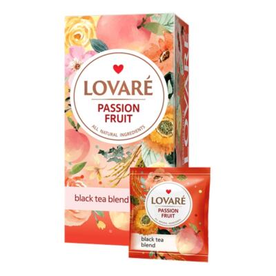 Prémiový čierny porciovaný čaj s príchuťou - LOVARÉ Passion Fruit
