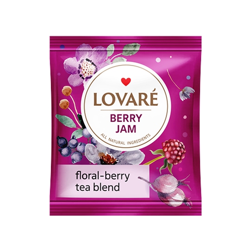 Prémiový porciovaný bylinkový čaj s príchuťou LOVARÉ Berry Jam