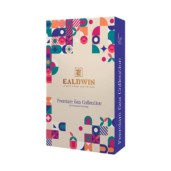 Ealdwin Premium Tea Collection 30 porcii Darčekové balenie čaju Ealdwin, kolekcia prémiových cejlónskych čajov, 30 porcii a 6 príchutí