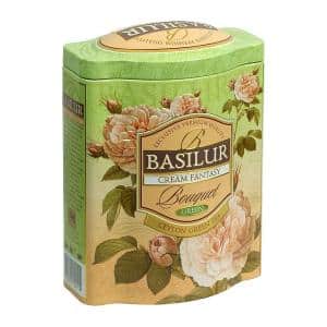 BASILUR Sypaný zelený čaj ochutený 100g Creamy Fantasy zo série Bouqet