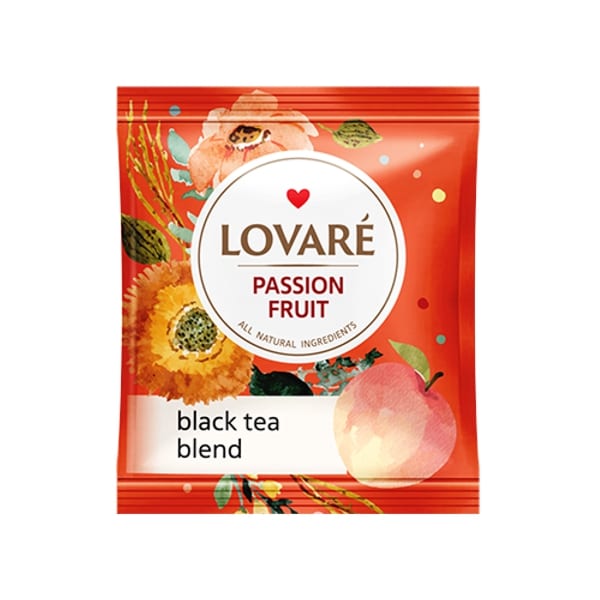 Prémiový čierny porciovaný čaj s príchuťou - LOVARÉ Passion Fruit