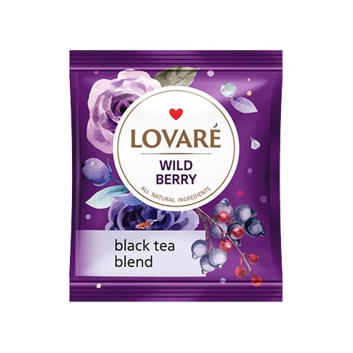 Prémiový čierny porciovaný čaj s príchuťou - LOVARÉ Wild Berry