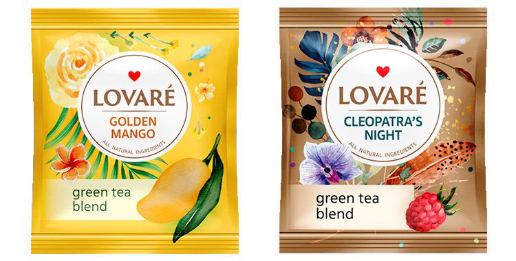 Porciované zelené čaje z kolekcie Lovaré Green Tea Assorted