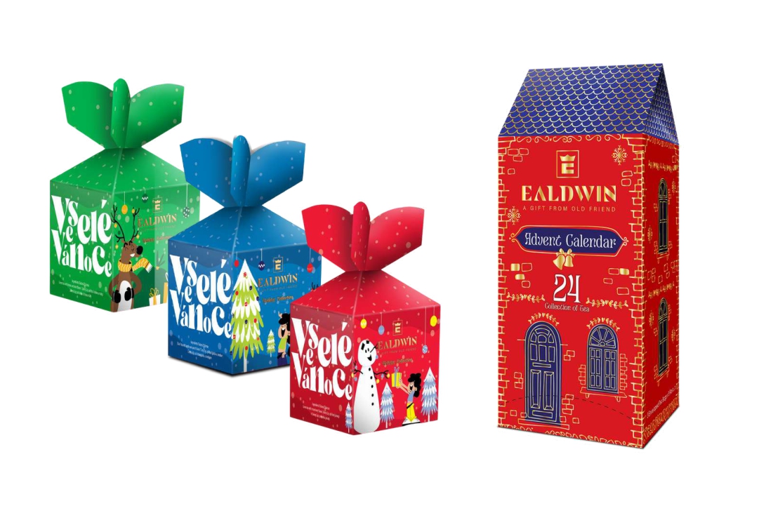 vianocna-ponuka-cajov-03 Adventný kalendár s porciovaným čajom a malé vianočné balíčky porciovaného čaju.