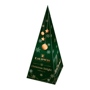 Ealdwin Vianočná Pyramída Zelená, porciovaný zelený čaj ochutený, 15 sáčkov