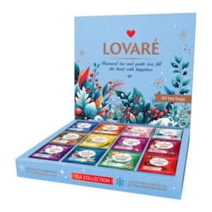Exkluzívna kolekcia porciovaných čajov v krásnej kazete Lovaré Winter Flowers and Tea, obsahuje 60 čajových sáčkov.