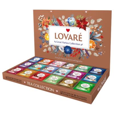 Luxusná kolekcia 90ks porciovaných čajov v krásnej darčekovej kazete Lovaré Winter Great Partea Collection.