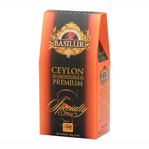 Čierny sypaný čaj prémiovej kvality BASILUR Ceylon Premium 100 gramov
