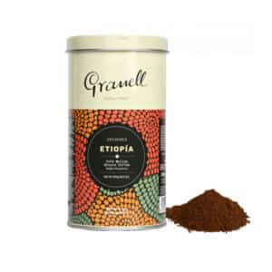 Mletá káva v plechovke čistého pôvodu - Granell Etiopia 200g, 100% arabica.