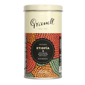 Mletá káva v plechovke čistého pôvodu - Granell Etiopia 200g, 100% arabica.