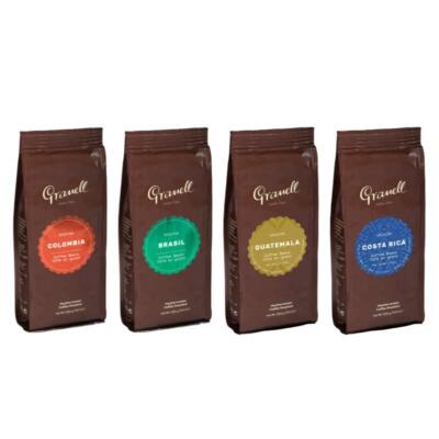 Prémiová zrnková káva Granel zo série PURE ORIGINS, vzorky týchto káv po 50 gramov