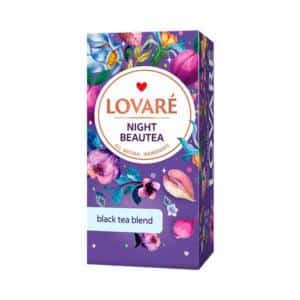 LOVARÉ Night Beautea, čierny čaj s príchuťou 48g (24 porcií)