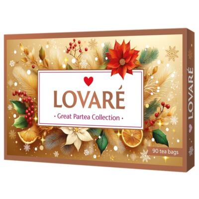 Luxusná kolekcia 90ks porciovaných čajov v krásnej darčekovej kazete Lovaré Winter Great Partea Collection.