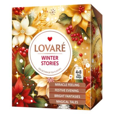 Porciované čaje vo vianočnom balení - LOVARÉ Winter Stories.