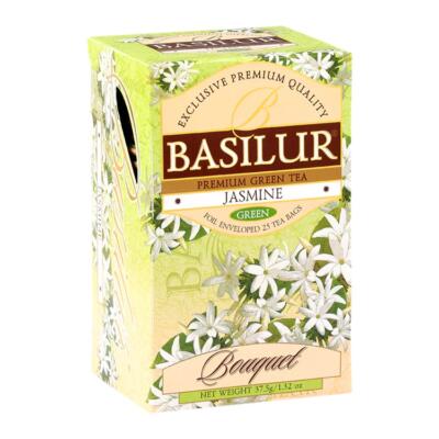BASILUR Bouquet Jasmine, ochutený zelený čaj 37,5g (25x1,5g)