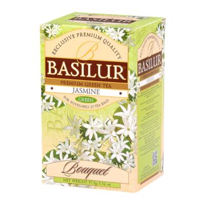 BASILUR Bouquet Jasmine, ochutený zelený čaj 37,5g (25x1,5g) – Obrázok 4