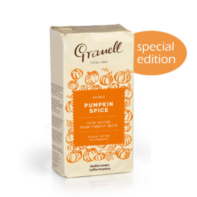 Granell Pumpkin Spice mletá ochutená káva 250g s príchuťou tekvicového jesenného korenia, 100% arabica