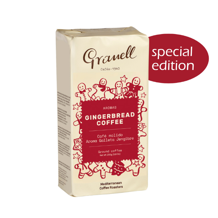 granell-aromas-vianocny-pernik-ochutena-mleta-kava-250g-0 Granell Gingerbread Coffee mletá ochutená káva 250g s príchuťou vianočného perníka, 100% arabica