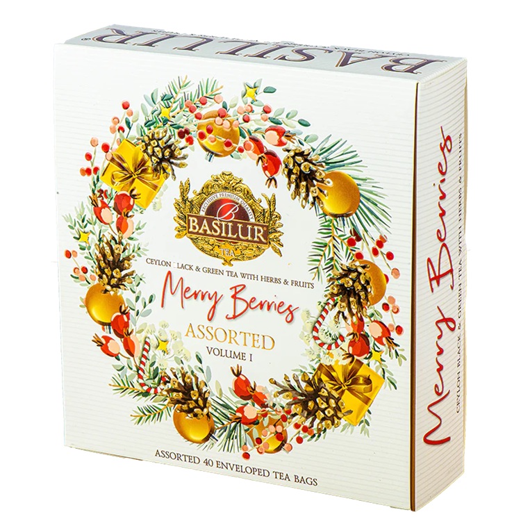 Vianočná kolekcia porciovaných čajov Basilur Merry Berry VOL I.