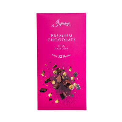 ISPIRITI Mliečna čokoláda 32% s kúskami lieskových orechov, 80g