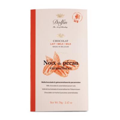 DOLFIN Mliečna čokoláda s karamelom a pekanovými orechmi 70g