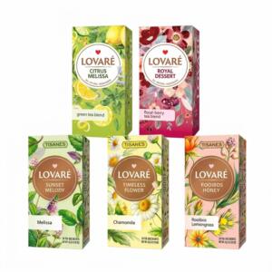 LOVARÉ set čajov RELAX, 5 druhov x 24 porcií (120 vrecúšok)