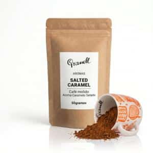Granell SLANÝ KARAMEL, ochutená 100% arabika, mletá káva, 50g vzorka