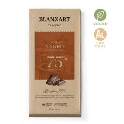 BLANXART Horká čokoláda 75%, 75g