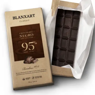 BLANXART Horká čokoláda 95%, 75g – Obrázok 3