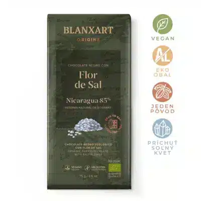 BLANXART Horká čokoláda NICARAGUA 85% so soľným kvetom, 75g