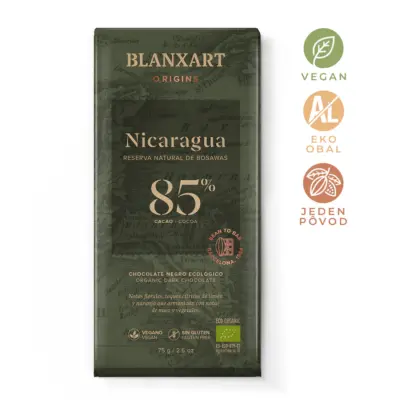 BLANXART Horká čokoláda NICARAGUA 85%, 75g