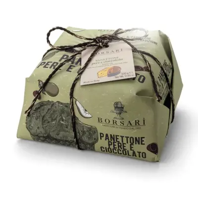 BORSARI Panettone s kandizovanými hruškami a čokoládovými kúskami 500g