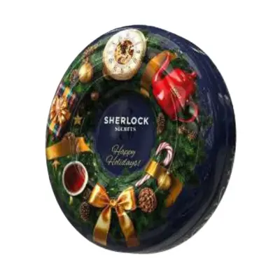 SHERLOCK SECRET Happy Holidays Modré 80g, sypaný čierny čaj s príchuťou