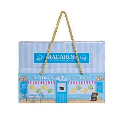 BECKY´S Kabelka s makronkami BLUE, 4 príchute, 65 makroniek 400g