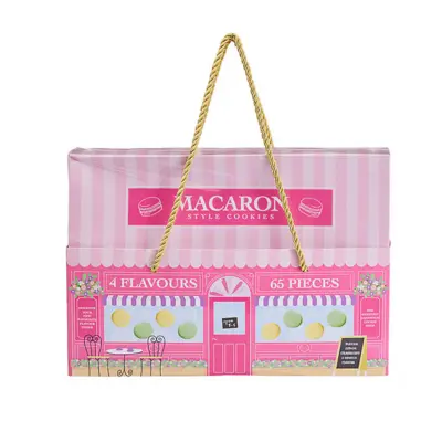 BECKY´S Kabelka s makronkami PINK, 4 príchute, 65 makroniek 400g