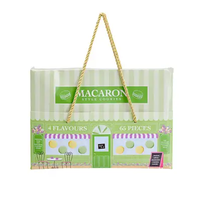 BECKY´S Kabelka s makronkami GREEN, 4 príchute, 65 sušienok 400g