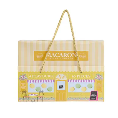 BECKY´S Kabelka s makronkami YELLOW, 4 príchute, 65 makroniek 400g