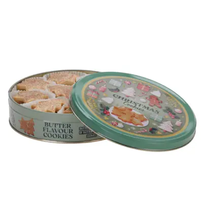 BECKY´S Soft Wishes Zelená plechovka s maslovými sušienkami 340g