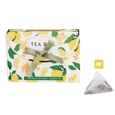 BECKY´S Tea Bag Lemon Ginger zelený čaj s príchuťou, 10 porcií 15g