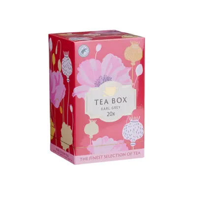 BECKY´S Tea Box Earl Grey čierny čaj s príchuťou, PINK 20 porcií 30g