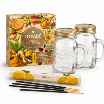 Set Lovaré Ginger Collection s pohármi a vonnými tyčinkami