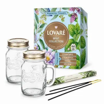 Set Lovaré Mint Collection s pohármi a vonnými tyčinkami